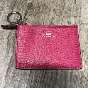 Coach Zippered Card Wallet with Keychain